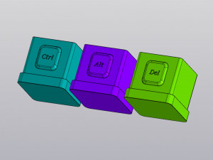 Ctrl Alt Del Planters 3D Print Model