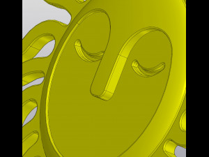 Sun with face Hanging Wall decor 3D 打印模型