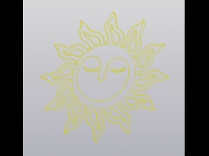 Sun with face Hanging Wall decor 3D 打印模型
