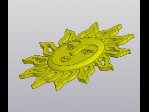 Hanging planter and Wall decor Sun with face Modello di stampa 3D