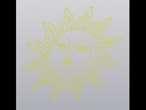 Hanging planter and Wall decor Sun with face Modello di stampa 3D