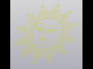 Hanging planter and Wall decor Sun with face 3D Print Model