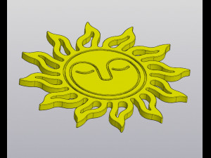 Set 2 Cup coasters Sun with face 3D Принт Модель