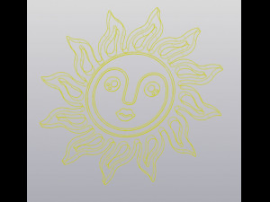 Set 2 Cup coasters Sun with face 3D Принт Модель