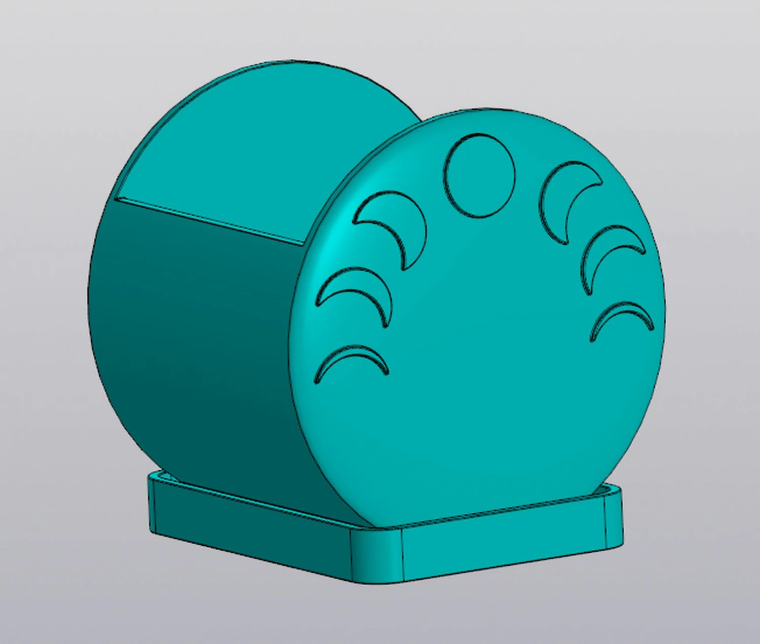 Moon phases planter v2 3D Print Model .c4d .max .obj .3ds .fbx .stl .blend 