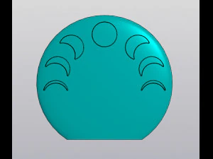 Moon phases planter v2 3D Print Model