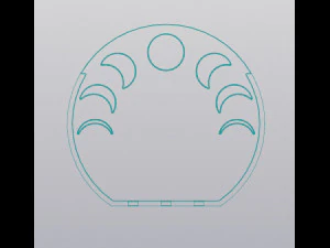 Moon phases planter v2 3D Print Model