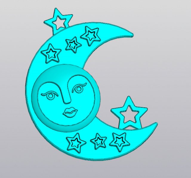 Moon Wall decor Modelo de impresión 3D .c4d .max .obj .3ds .fbx .stl .blend 