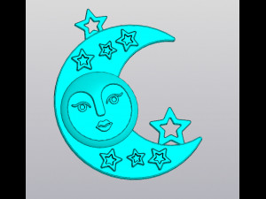 Moon Wall decor Modelo de impresión 3D