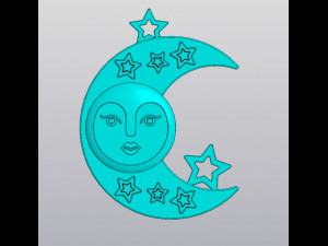 Moon Wall decor Modelo de impresión 3D