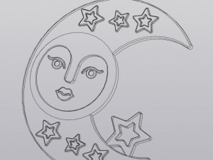 Moon Wall decor Modelo de impresión 3D