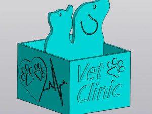 Organizzatore di cliniche veterinarie Modello di stampa 3D