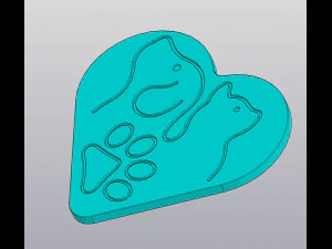Pets Cup coaster 3D Print Model