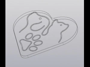 Pets Cup coaster 3D Print Model