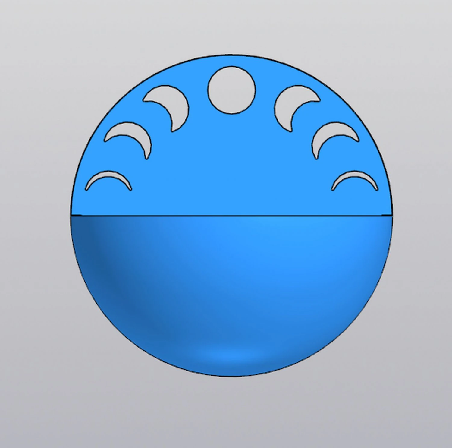 Moon phases Hanging planter Holder for small things 3D Print Model .c4d .max .obj .3ds .fbx .stl .blend 