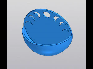Moon phases Hanging planter Holder for small things 3D Print Model