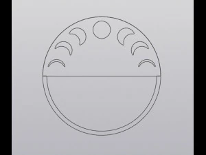 Moon phases Hanging planter Holder for small things 3D Print Model