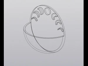 Moon phases Hanging planter Holder for small things 3D Print Model