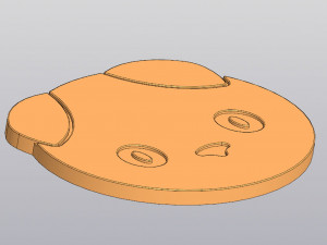 Scottish Fold cat Cup coaster 3D 프린트 모델