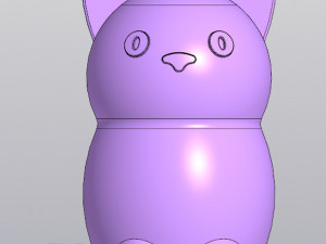 Funny cat Vase Penholder 3D Print Model