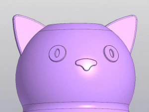 Funny cat Vase Penholder 3D Print Model