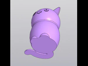 Funny cat Vase Penholder 3D Print Model