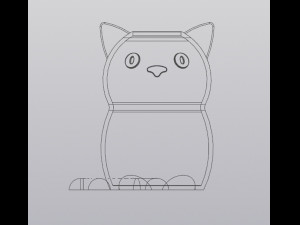 Funny cat Vase Penholder Model do druku 3D