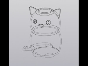 Funny cat Vase Penholder Model do druku 3D