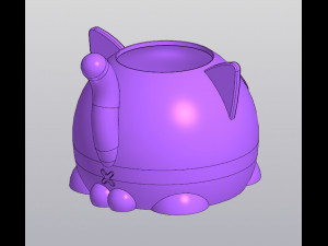 Portapenne per fioriera con gatto maschio Modello di stampa 3D