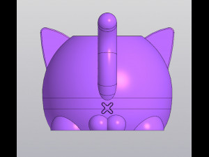 Portapenne per fioriera con gatto maschio Modello di stampa 3D