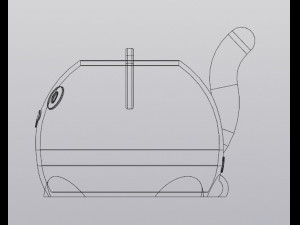Portapenne per fioriera con gatto maschio Modello di stampa 3D