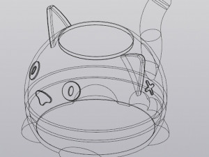 Portapenne per fioriera con gatto maschio Modello di stampa 3D