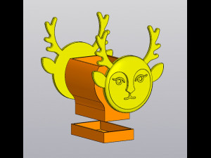 Set 2 Planters and Wall decor Lady Deer 3D 프린트 모델