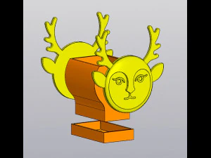 Set 2 Planters and Wall decor Lady Deer 3D Print Model