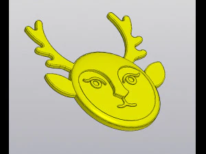 Set 2 Planters and Wall decor Lady Deer 3D Print Model