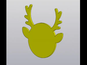 Set 2 Planters and Wall decor Lady Deer 3D Print Model