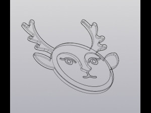 Set 2 Planters and Wall decor Lady Deer 3D 프린트 모델