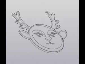 Set 2 Planters and Wall decor Lady Deer 3D Print Model