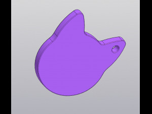 I meow you Keychain 3D Print Model