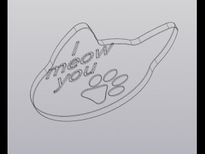 I meow you Cup coaster 3D प्रिंट मॉडल