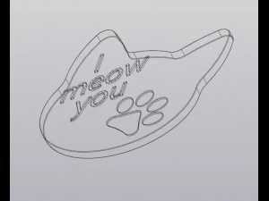 I meow you Cup coaster 3D Print Model