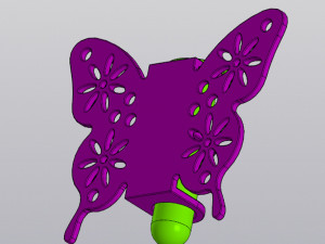Butterfly Wall Decor Hanging Vase for dried and artificial flowers 3D प्रिंट मॉडल