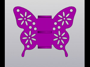 Butterfly Wall Decor Hanging Vase for dried and artificial flowers 3D प्रिंट मॉडल