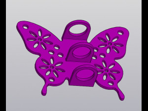 Butterfly Wall Decor Hanging Vase for dried and artificial flowers 3D प्रिंट मॉडल