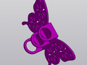 Butterfly Wall Decor Hanging Vase for dried and artificial flowers 3D प्रिंट मॉडल
