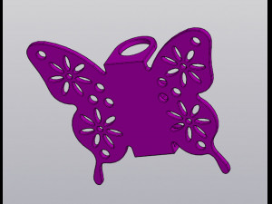 Butterfly Wall Decor Hanging Vase for dried and artificial flowers 3D प्रिंट मॉडल