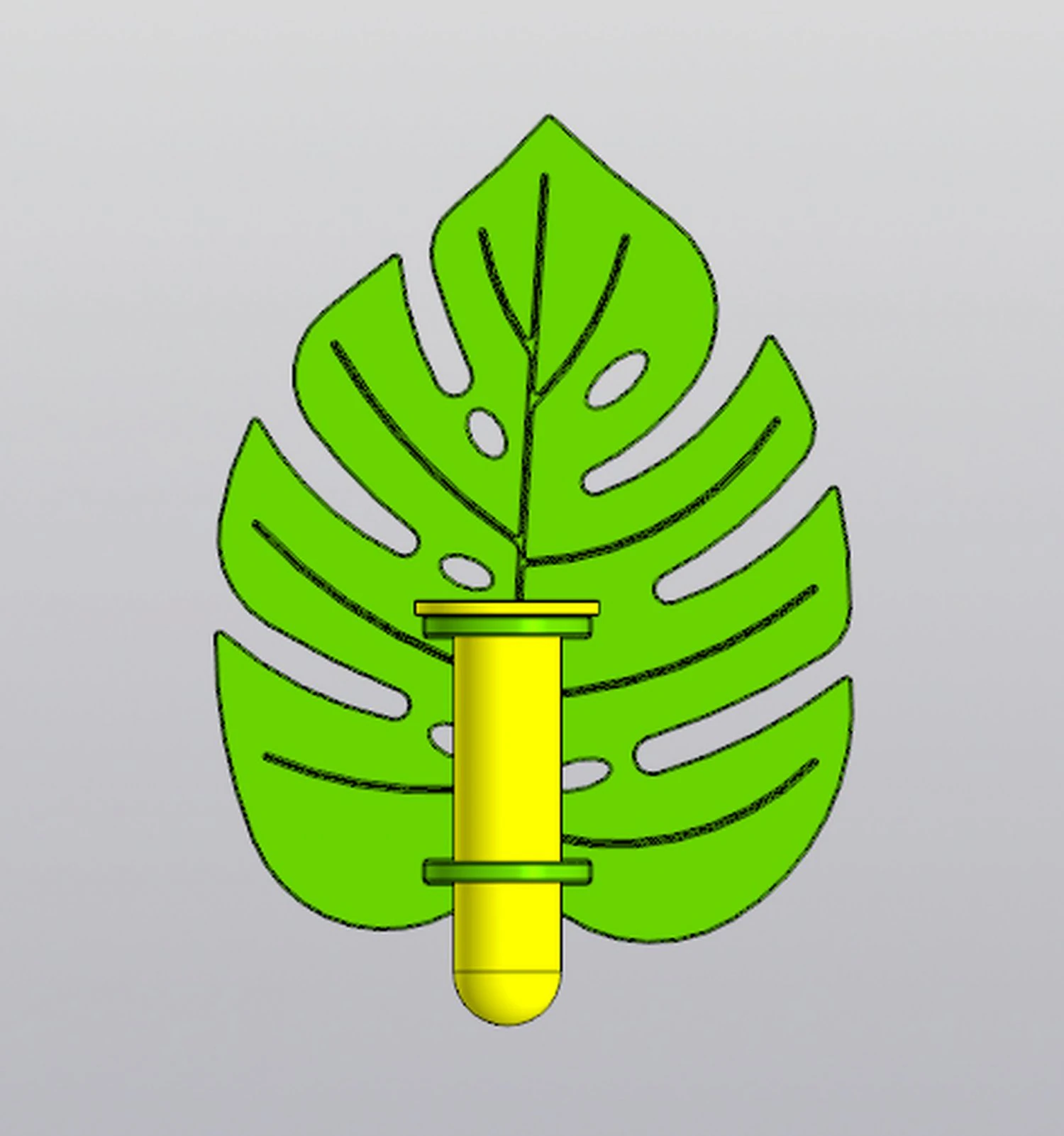 Monstera leaf Wall decor Hanging vase for dried and artificial flowers 3D Print Model .c4d .max .obj .3ds .fbx .stl .blend 