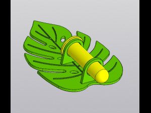 Monstera leaf Wall decor Hanging vase for dried and artificial flowers 3D Принт Модель