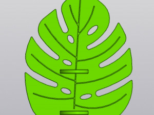 Monstera leaf Wall decor Hanging vase for dried and artificial flowers 3D Принт Модель