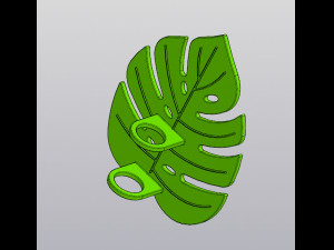 Monstera leaf Wall decor Hanging vase for dried and artificial flowers 3D Принт Модель